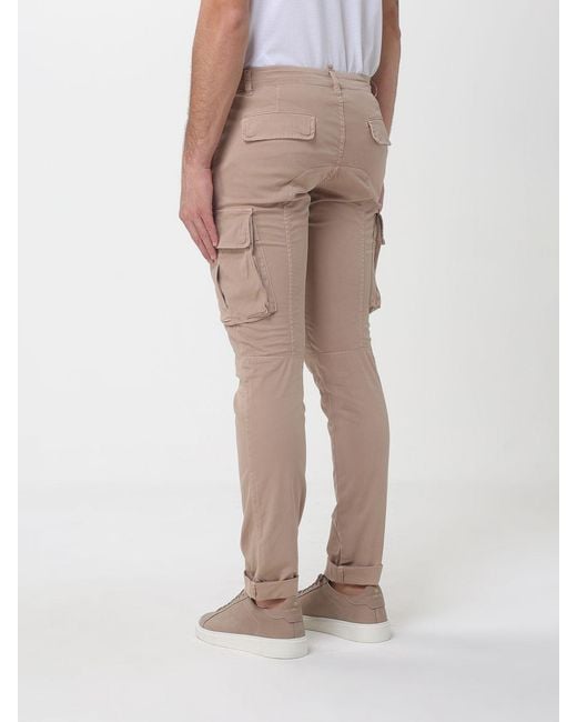 Mason's Natural Stretch Cotton Cargo Trousers for men