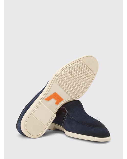 Santoni Blue Malibu Loafers for men