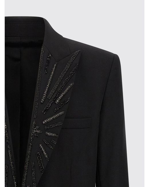 Balmain Blue Virgin Wool Single-Breasted Blazer for men