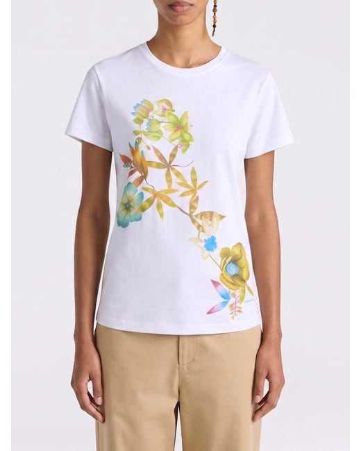 Momoní White MomonÌ Floral Cotton T-Shirts