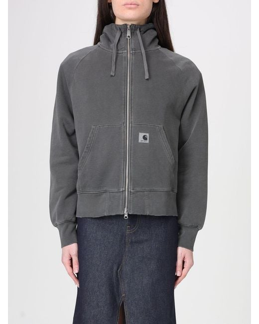 Carhartt Gray W' Hooded Torion Cotton Sweatshirt