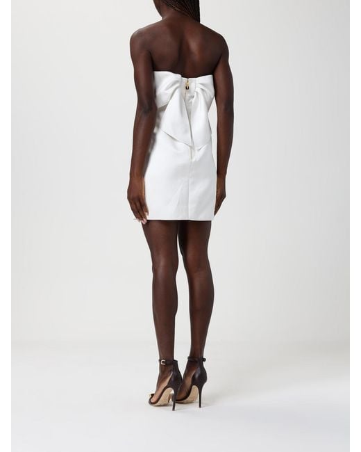 Elisabetta Franchi White Crêpe Mini Dress