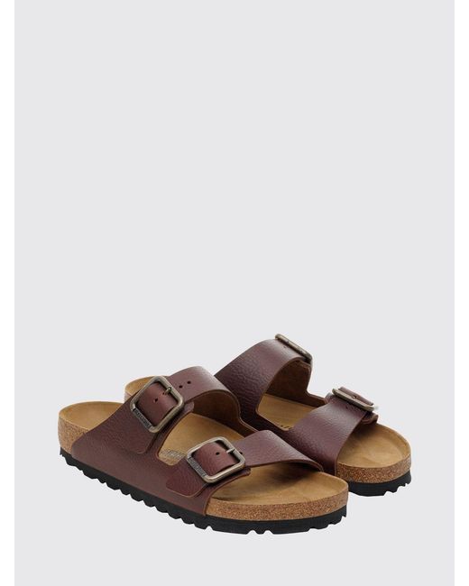 Birkenstock Brown Arizona Hammered Leather Sandals for men