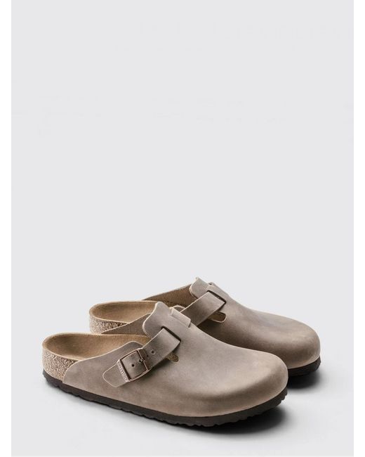 Birkenstock Brown Boston Oiled Leather Mules for men