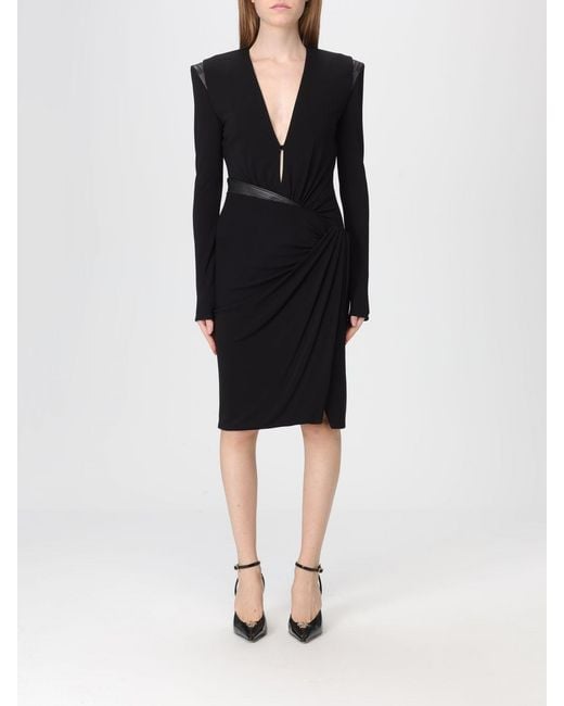 Versace Black V-neck Mini Dress