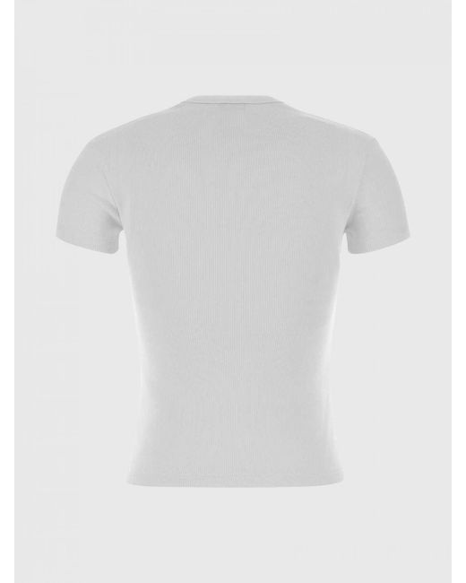 Off-White c/o Virgil Abloh Blue Cotton T-Shirts With Logo