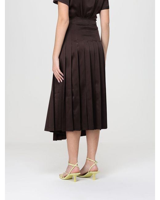 Semicouture Black Silk Blend Skirt