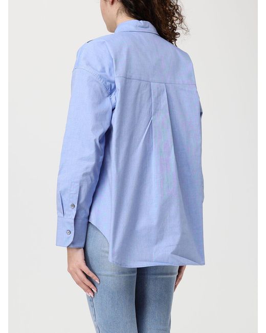Max Mara Blue Classic Poplin Shirt