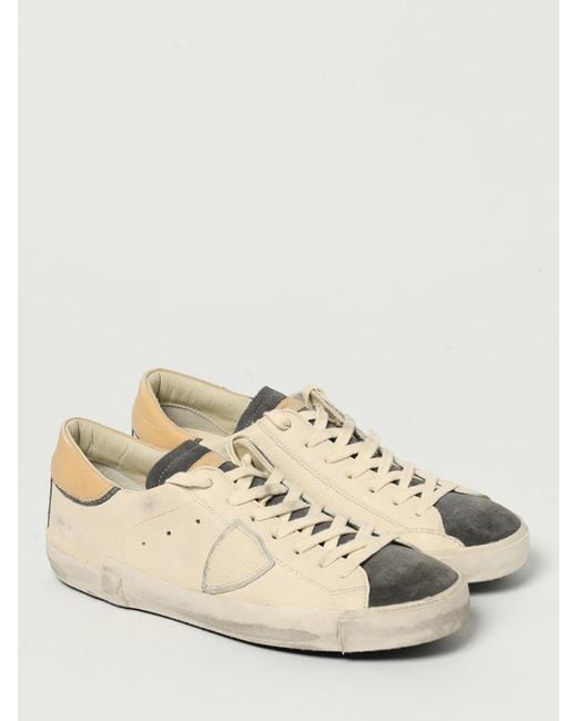 Sneakers Paris di Philippe Model in Natural da Uomo