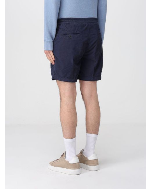 Incotex Blue Velvet Drawstring Shorts for men