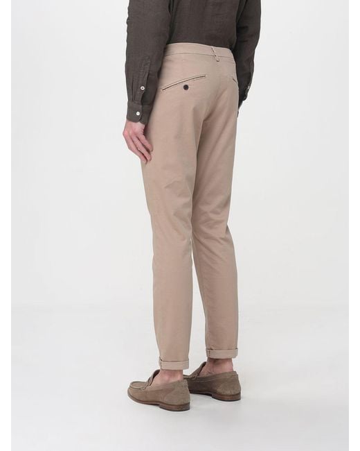 Mason's Natural Cotton And Wool Blend Chino Trousers for men