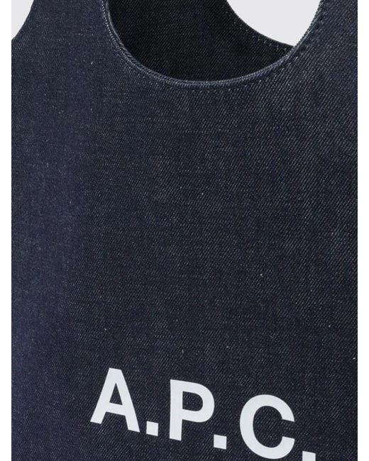 A.P.C. Blue Ninon Small Tote Bag