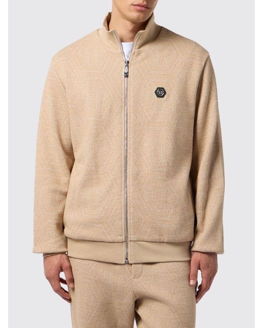 Philipp Plein Natural Pp Jacquard Cotton Bomber for men