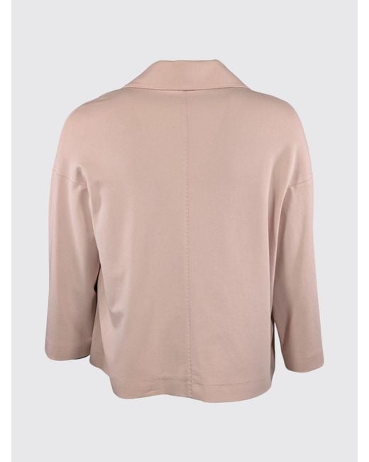 Circolo 1901 Pink Single-Breasted Stretch Cotton Blazer With Dropped Shoulders