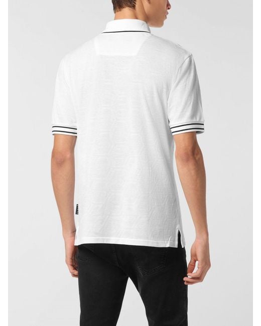 Philipp Plein White Polo Shirt for men