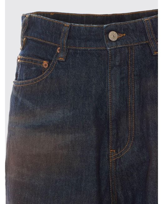 MM6 by Maison Margiela Blue Cotton Straight Jeans for men
