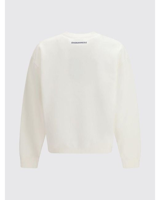 DSquared² White Cotton Crewneck Sweatshirt for men