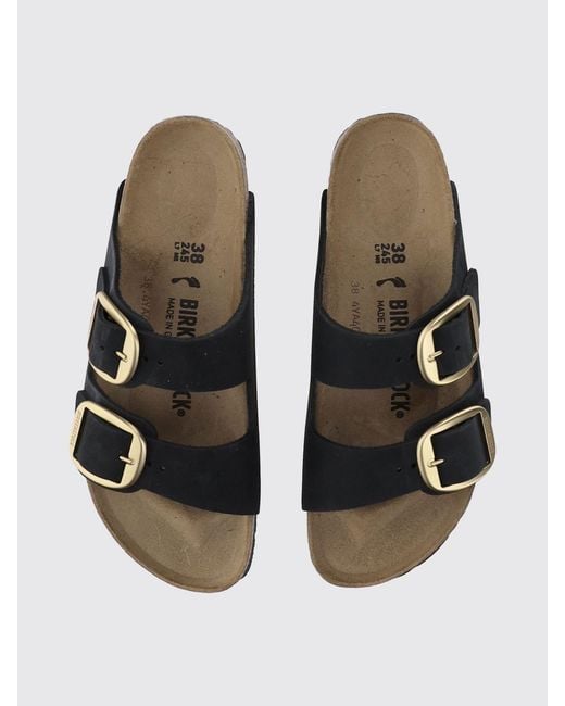 Birkenstock Black Arizona Big Buckle Nubuck Sandal