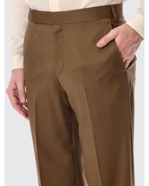 Lardini Brown Gabardine Tailored Trousers for men
