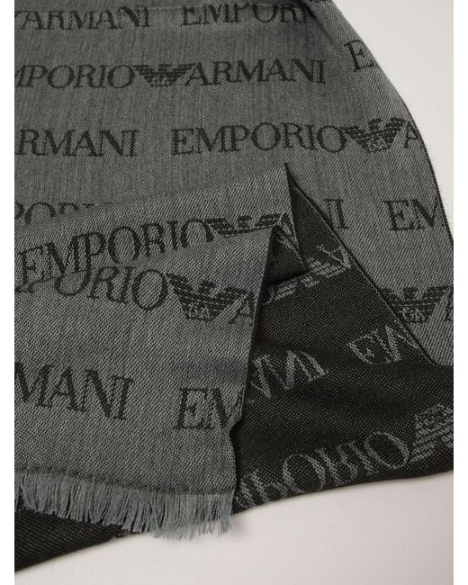 Sciarpa Uomo di Emporio Armani in Gray da Uomo