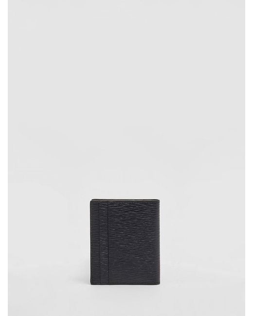Ferragamo White Gancini Calfskin Card Holder for men