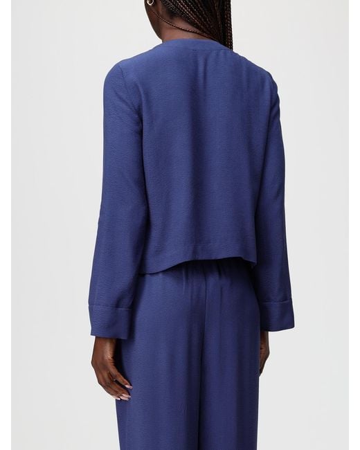 Emporio Armani Blue Cotton Light Jacket