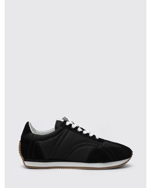 Totême Black Nylon And Suede Sneakers