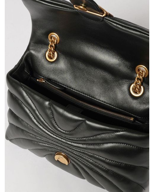 Pinko Black Classic Love Bag Puff Matelassé Nappa Bag