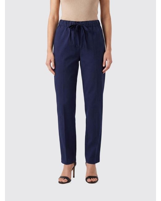 Semicouture Blue Stretch Cotton Buddy Trousers