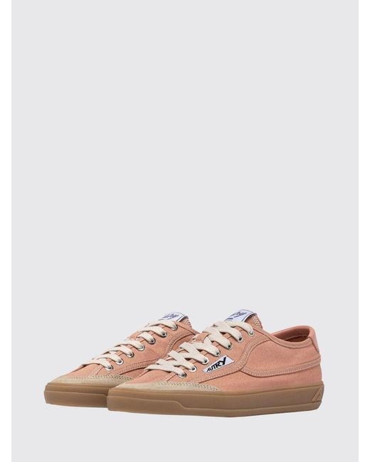 Autry Pink Windscape Cotton Canvas Sneakers