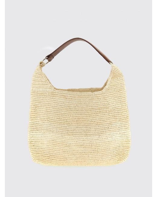 Maison Michel Natural Shoulder Bag