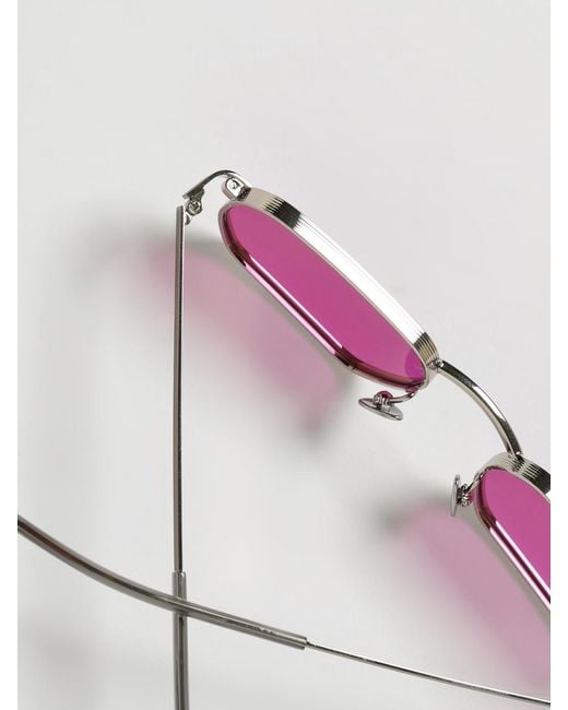 Moscot Pink Metal Sunglasses for men