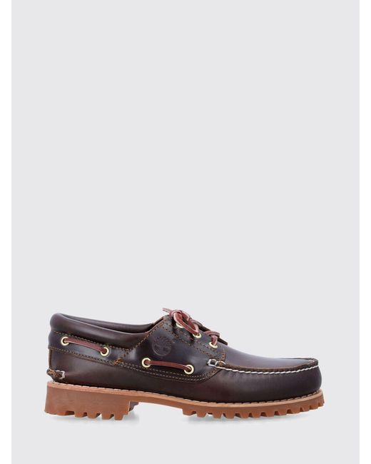 Timberland White Authentic 3-Eye Lug Leather Boat Shoes for men