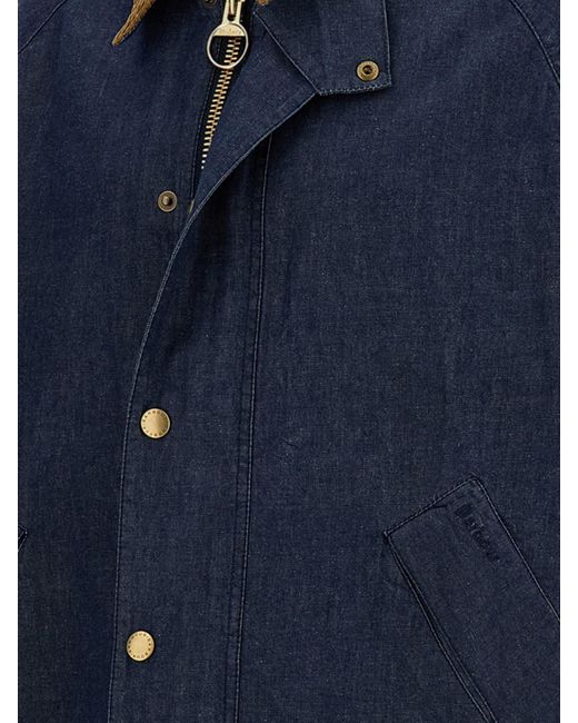 Barbour Blue Casual Transport Denim Jacket for men
