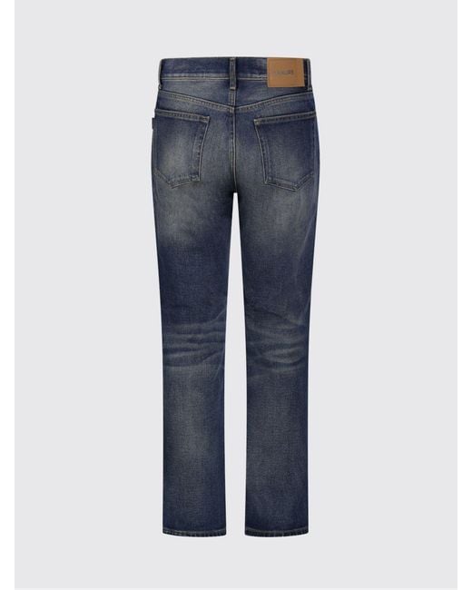 Haikure Blue Straight Fit Five-Pocket Cotton Denim Jeans for men