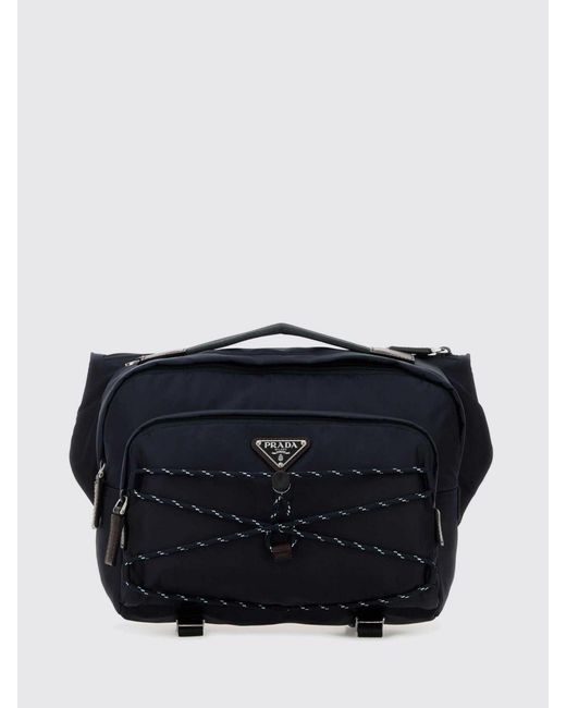 Prada Black Re-Nylon Speedrock Bag for men