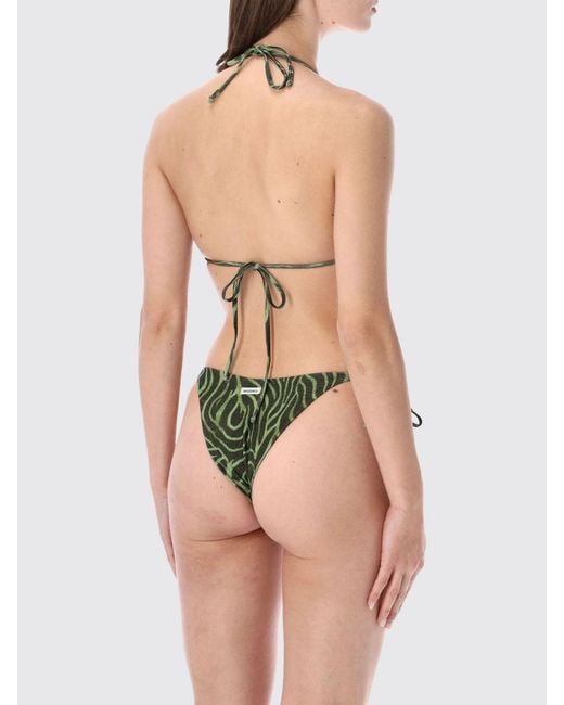 MATINEÉ Natural Zebra Print Triangle Bikini With Tie Fastenings