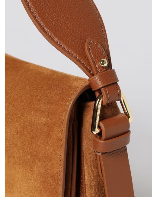 Coccinelle Brown Mavery Medium Suede Bag