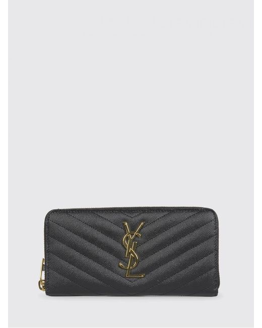 Saint Laurent Gray Cassandre Matelassé Wallet