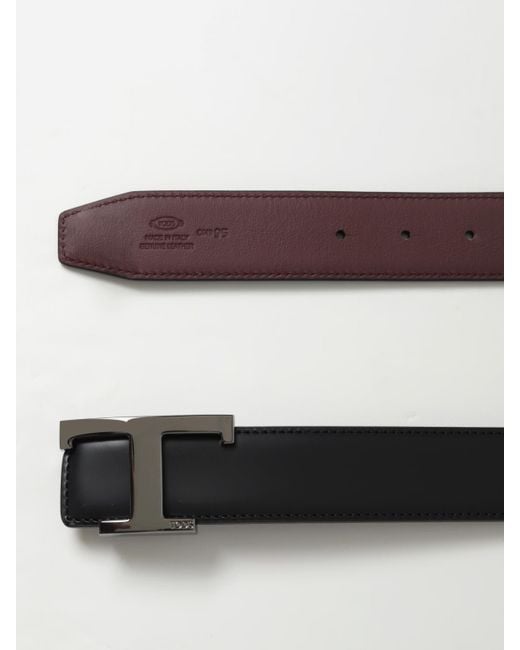 Tod's Wendegürtel Aus Leder in Black für Herren