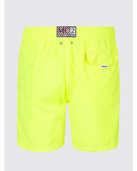 Mc2 Saint Barth Yellow Boxer Swim Shorts for men