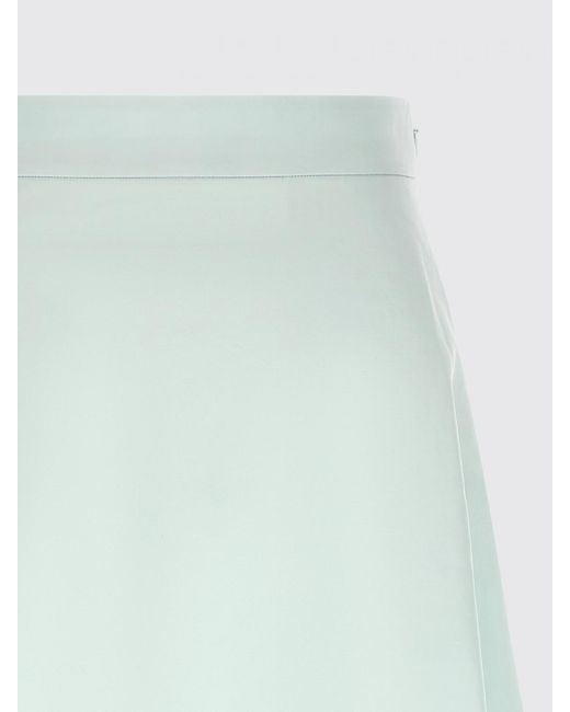 Jil Sander Green Cotton Midi Skirt