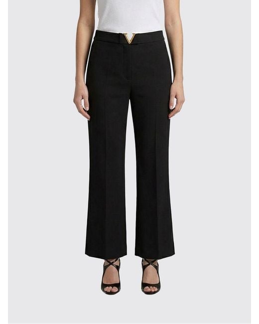 Valentino Black Classic Wool Trousers