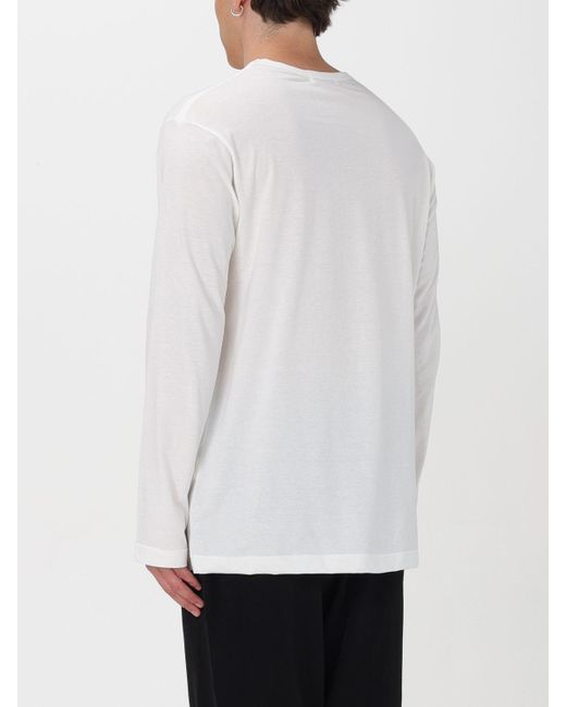 T-shirt in cotone con stampa di Yohji Yamamoto in White da Uomo