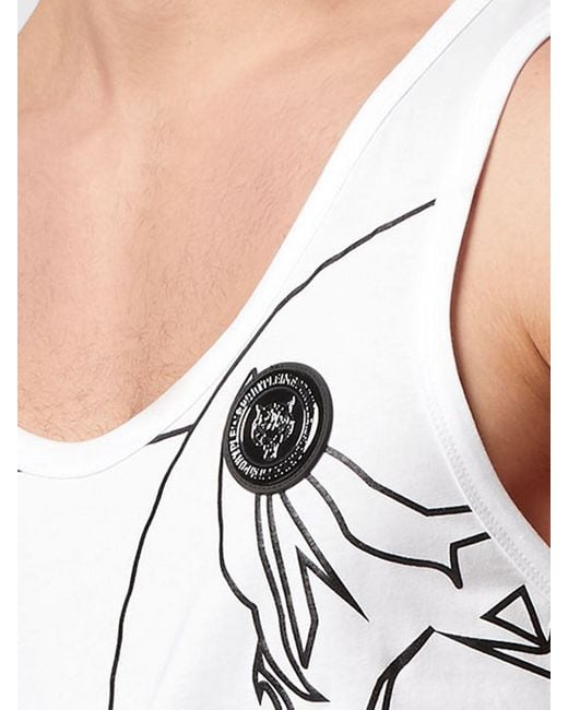 Philipp Plein White Tank Top for men