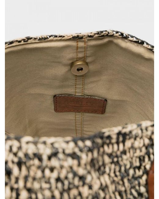 IBELIV Gray Rio Raffia Bag