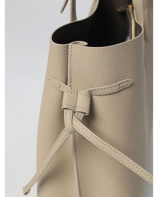 Furla Natural Ava Grained Leather Tote Bag