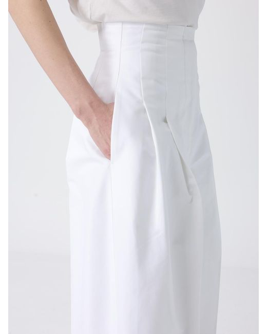 Jacquemus White Cotton Palazzo Trousers
