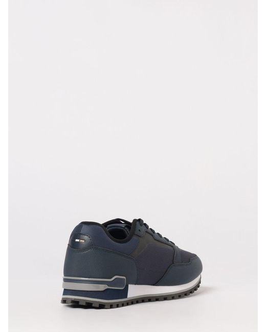 Boss Blue Parkour Mesh And Rubber Sneakers for men