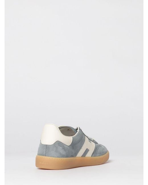 Hogan White Cool Suede Sneakers for men